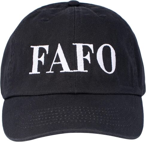 TeesAndTankYou FAFO Embroidered Baseball Cap Adjustable Cotton Dad Hat in Saudi Arabia