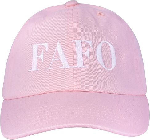 TeesAndTankYou FAFO Embroidered Baseball Cap Adjustable Cotton Dad Hat in Saudi Arabia