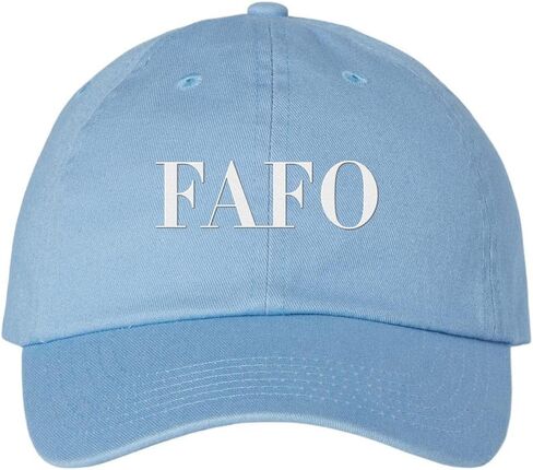 TeesAndTankYou FAFO Embroidered Baseball Cap Adjustable Cotton Dad Hat in Saudi Arabia