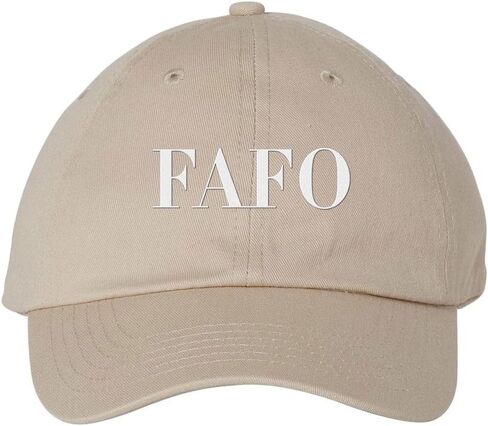 TeesAndTankYou FAFO Embroidered Baseball Cap Adjustable Cotton Dad Hat in Saudi Arabia