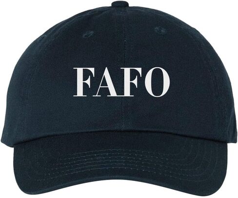 TeesAndTankYou FAFO Embroidered Baseball Cap Adjustable Cotton Dad Hat in Saudi Arabia