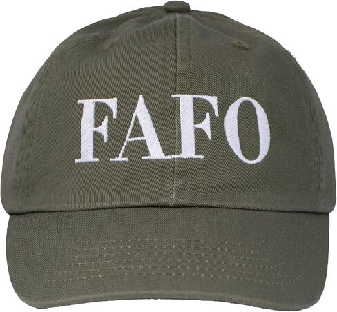 TeesAndTankYou FAFO Embroidered Baseball Cap Adjustable Cotton Dad Hat in Saudi Arabia