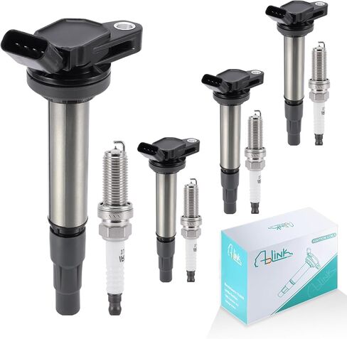 4PCS UF507 Ignition Coil Pack & 4503 Spark Plugs For Toyota Avalon Camry RAV4 Highlander Sienna Tundra Land Cruiser Land Cruiser,Scion tc,Lexus ES300H IS250 GX460 LS460 LS600H LX570 GS300 in Saudi Arabia