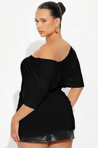 NANYUAYA 90s 80s Plus Size Off Shoulder Top 90's Theme Party Disco Shirts for Women 1X-5X in Saudi Arabia