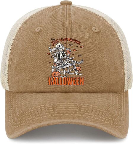 Just Waiting for Halloween Trucker hat Outdoor Cap for Daughter in Saudi Arabia
