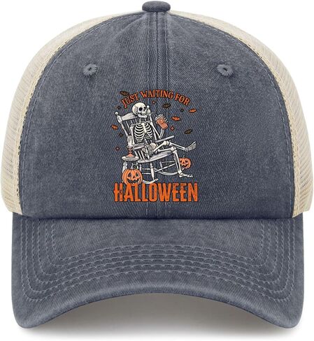 Just Waiting for Halloween Trucker hat Outdoor Cap for Daughter in Saudi Arabia
