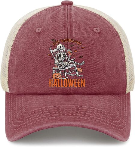 Just Waiting for Halloween Trucker hat Outdoor Cap for Daughter in Saudi Arabia