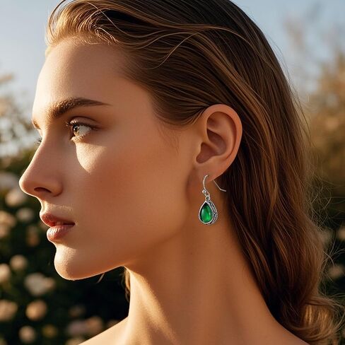 White Gold Plated Teardrop Cubic Zirconia Dangle Earrings for Women Daily Bridal Parties Lightweight Earring Jewelry Gift for Her in Saudi Arabia