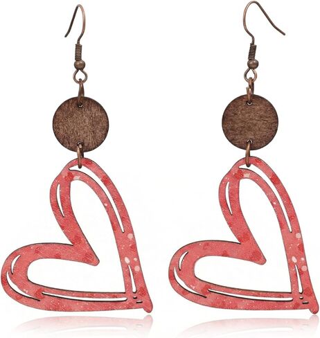Red Heart Earrings Valentines Day Gifts for Her Bow Dangle Sparkly Rhinestone Jewelry Accessories Cute Valentine Earrings Trendy Holiday Outfit Gift Idea in Saudi Arabia