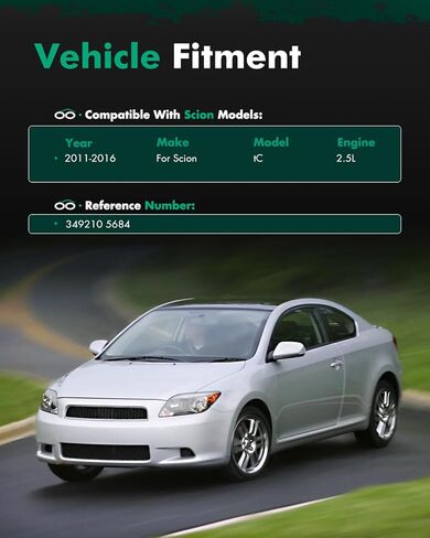 SCITOO - ممتصات الصدمات الخلفية لـ Scion Fits 2011-2016 لصدمات Scion tC 349210 5684 دعامات الصدمات - مجموعة قطعتين in Saudi Arabia