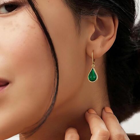 Ritach Small Dangle Earrings for Women Trendy 14K Gold Plated Hypoallergenic Leverback Drop Earrings for Jewelry Gifts in Kuwait