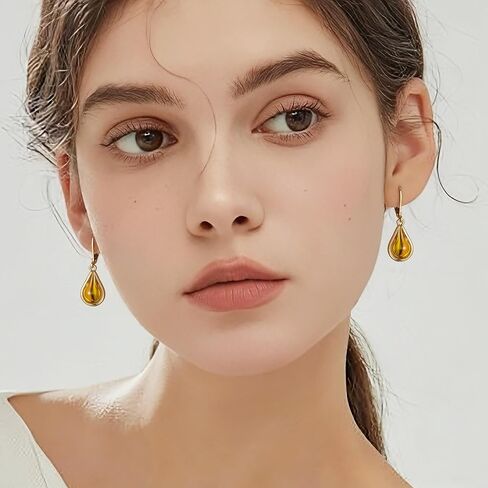 Ritach Small Dangle Earrings for Women Trendy 14K Gold Plated Hypoallergenic Leverback Drop Earrings for Jewelry Gifts in Kuwait