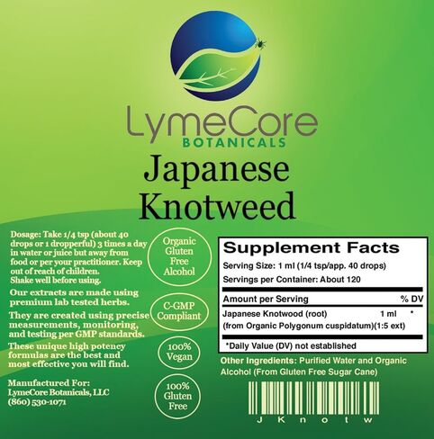 ملحق LymeCore الياباني Knotweed | صحة المناعة واستجابة الجهاز المتوازنة | 4 فلوريدا. أوقية. in Kuwait