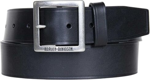 Harley-Davidson Men's Heritage Garrison Genuine Leather Belt - Antique Nickel in Saudi Arabia