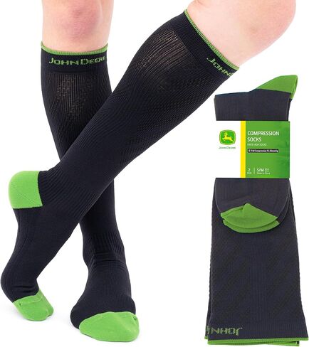 John Deere Knee High Socks - 2 pairs - All Black in Saudi Arabia
