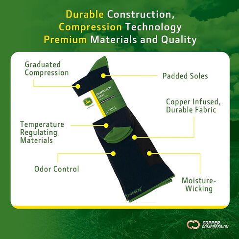 John Deere Knee High Socks - 2 pairs - All Black in Saudi Arabia