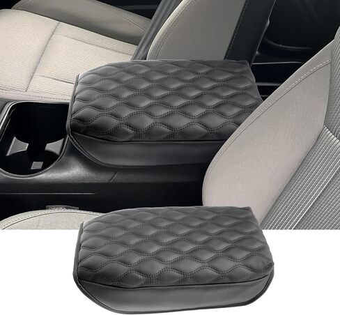 2019-2024 2025 Ascent Center Console Cover for Subaru Ascent (Premium/Onyx Edition/Limited/Bronze Edition/Touring), Waterproof&Anti-Scratch Leather Armrest Cover 2025 Ascent Accessories (Black) in Saudi Arabia