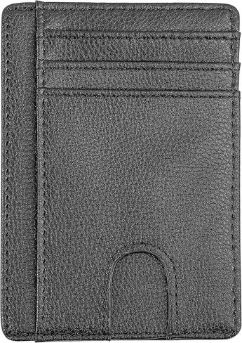 AGBIADD Slim Minimalist Front Pocket RFID Blocking Leather Wallets for Men Women Medium Size (Medium Purple) in Saudi Arabia