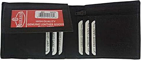 MARSHAL Genuine Leather Bifold Flip-out Mens Wallet #1613 in Saudi Arabia