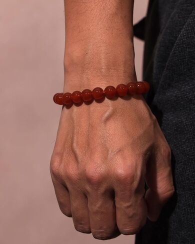 Xfoxstal Semi-Precious Gemstones Beaded Bracelets 10mm Round Beads Unisex Stretch Bracelets for Women Energy Protection Mens Bracelet in Saudi Arabia