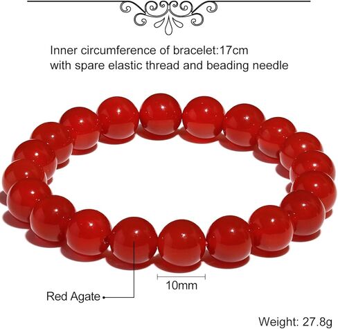 Xfoxstal Semi-Precious Gemstones Beaded Bracelets 10mm Round Beads Unisex Stretch Bracelets for Women Energy Protection Mens Bracelet in Saudi Arabia