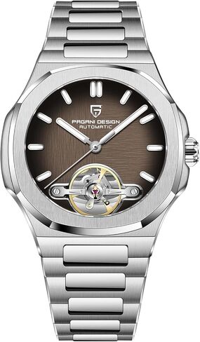 ساعة يد TAYSHILEY Pagani Design للرجال YS025 42 ملم أوتوماتيكية من الفولاذ المقاوم للصدأ للرجال، مقاومة للماء حتى 100 متر، زجاج قرص ياقوتي، تاج لولبي in Saudi Arabia