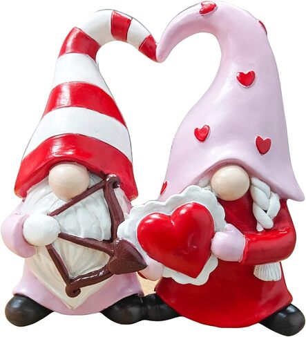 HH Family Valentines Day Gnome Decorations Resin Figurines for Home Table Shelf Centerpiece Love Decor (RGno-1) in Saudi Arabia