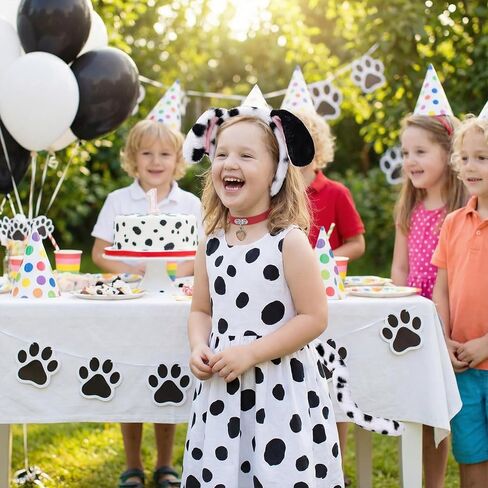 Dalmatian Costume 101 Days of School Dress Up Includes Dog Ears Headband Tail Choker Stickers, Animal Cosplay Dress Up in Saudi Arabia