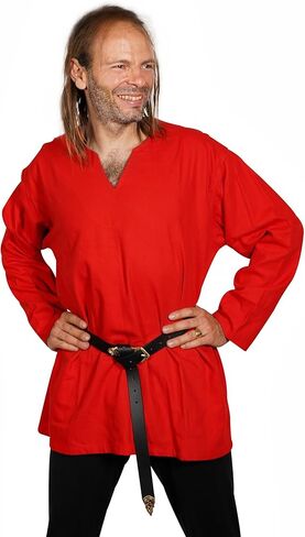 Mythrojan "Raider" Canvas Tunic 100 ٪ Cotton Meding Viking Knight SCA LARP in Kuwait