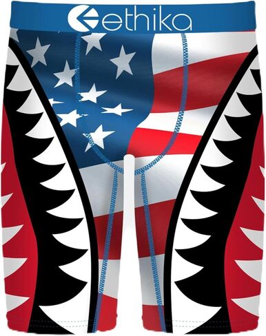 Ethika Boy's Staple Boxer Briefs, Soft 4-Way Stretch, No Ride-Up Fit - Team USA in Saudi Arabia