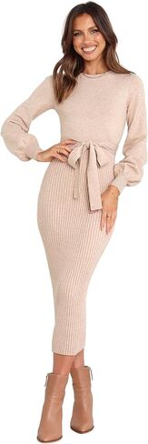 Petal & Pup Women's Helena Dress-Beige in Saudi Arabia