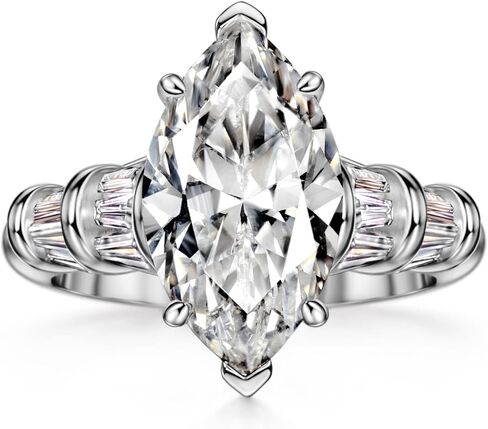 Michooyel 6ct Marquise Engagement Ring Cubic Zirconia Wedding Promise Ring 925 Sterling Silver Wedding Band For Women in Saudi Arabia