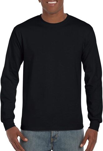 Gildan Hammer™ Adult 6 oz. Long-Sleeve T-Shirt M BLACK in Saudi Arabia