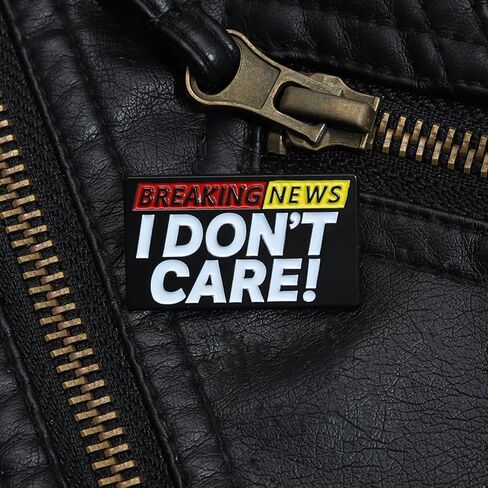 Bold Statement Enamel Brooch Pin with News Ticker Design Sassy Black White Lapel Pin for Jackets Bags Fashion Expressive Accessories for Trendsetters‌ in Saudi Arabia