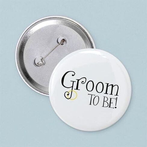 زر CafePress Groom To Be مقاس 2.25 سم، زر دائري بظهر خلفي in Kuwait