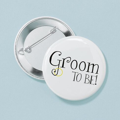 زر CafePress Groom To Be مقاس 2.25 سم، زر دائري بظهر خلفي in Kuwait