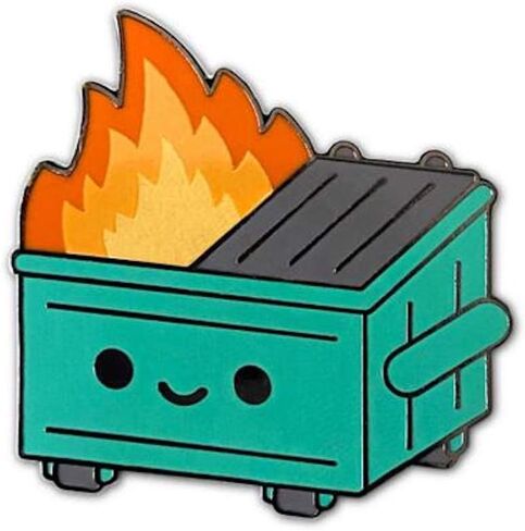 100% Soft Dumpster Fire Enamel Pin in Saudi Arabia