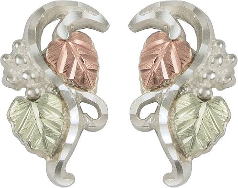 Black Hills Gold Fashion Stud Earrings in Sterling Silver in Saudi Arabia