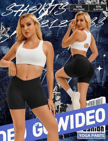 Scrunch Butt Lifting Shorts for Women Seamless Workout Crossover V Cross Waist Yoga Gym Shorts in Saudi Arabia