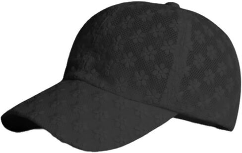 Women's Lace Flower Baseball Cap, Adjustable Hollow Design Summer Sun Hat, Breathable for Casual Outfits Daily Sun Protection in Saudi Arabia