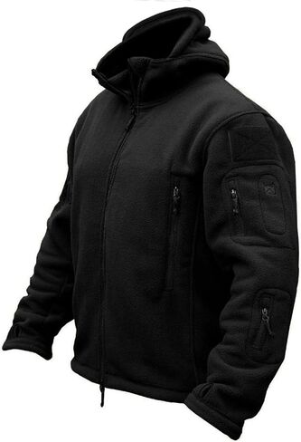 sunongvt Men's Fleece Jacket Soft Lightweight Military Tactical Outdoor Casual Coats Men Hooded Autumn Outer Adventure Jacket in Saudi Arabia