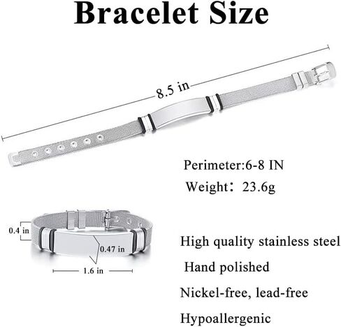 TOWAMOE To My Son Bracelet Inspirational Stainless Steel Bracelets Birthday Gifts,Graduation Gift from Mom Dad(Black) in Saudi Arabia