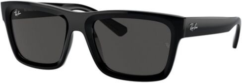 حزمة النظارات الشمسية Ray-Ban RB4396: RB 4396 WARREN 667787 أسود/رمادي داكن من مادة البولي أميد القياسية ومجموعة تنظيف النظارات in Kuwait