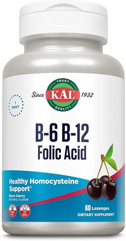 KAL Vitamin B12 Methylcobalamin 5000mcg, Healthy Energy, Metabolism, Nerve & Red Blood Cell Support,* Fast Dissolve ActivMelts, Optimal Absorption, Natural Raspberry Flavor, 90 Servings, 90 Micro Tabs in Saudi Arabia