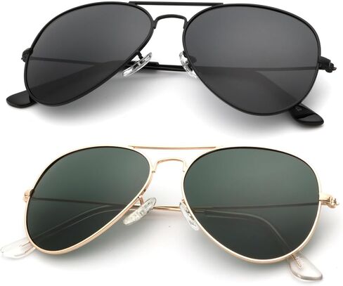 Aviator Polarized Sunglasses for Men Women Driving Classic Sun glasses 2 Pack in Saudi Arabia