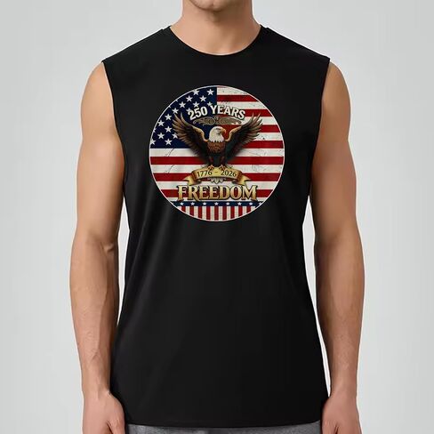 250th Anniversary Performance T-Shirt, Moisture-Wicking & Breathable for Workouts, Casual Work & Patriotic Events in Saudi Arabia