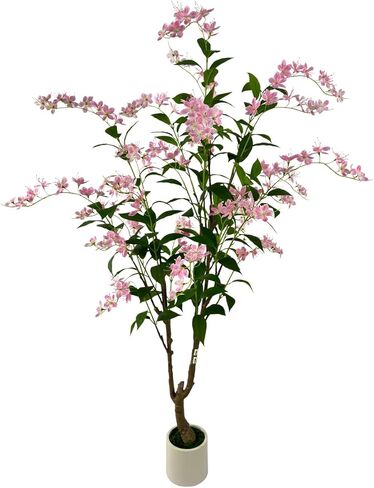 VIGGDA Artificial Tree Faux Jasmine Tree 5ft Tall Fake Jasmine Plant in Pot Fake Silk Tree Faux Plants Indoor in Saudi Arabia