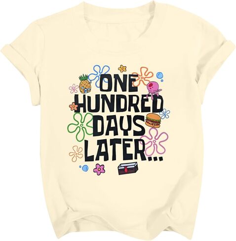 100 يوم من المدرسة قميص فتاة 100 يوم من القمصان الأكثر ذكاءً طفل لطيف 100 يوم من المدرسة الجرافيك تي شيرت in Kuwait