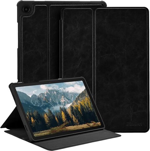 حافظة Zinibri متوافقة مع غطاء الكمبيوتر اللوحي Samsung Galaxy Tab A9+/A9 Plus 5G مقاس 11 بوصة 2023 2024 SM-X210/X216/X218، جلد البولي يوريثان متعدد الزوايا وحامل رفيع ذكي واقٍ للنوم/الاستيقاظ التلقائي، أزرق داكن in Saudi Arabia