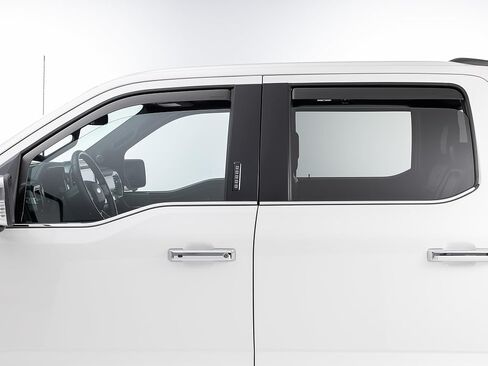 WeatherTech Custom Fit Side Window Deflectors for Ram Truck 1500, Ram Truck 2500/3500, Ram 2500/3500, Ram 4500/5500, Ram 1500 Classic - Crew Cab (82503IM), Front & Rear Set - Dark Tint in Kuwait